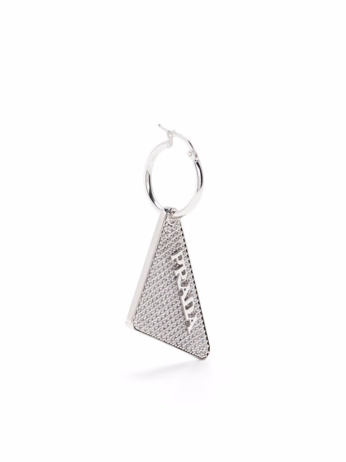 

Серьга с логотипом Prada, серебряный