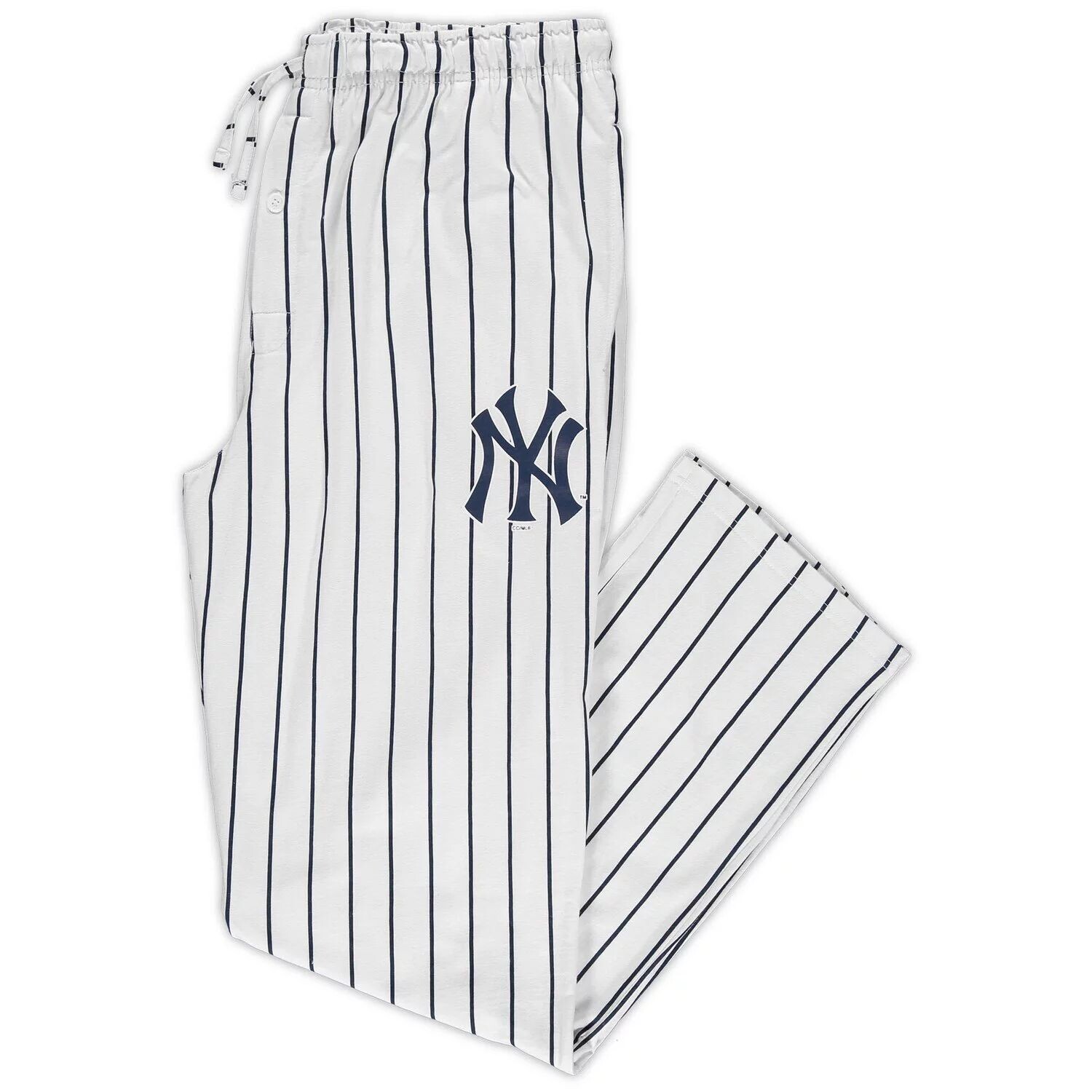 

Мужские спортивные брюки белого/темно-синего цвета New York Yankees Big & Tall в тонкую полоску