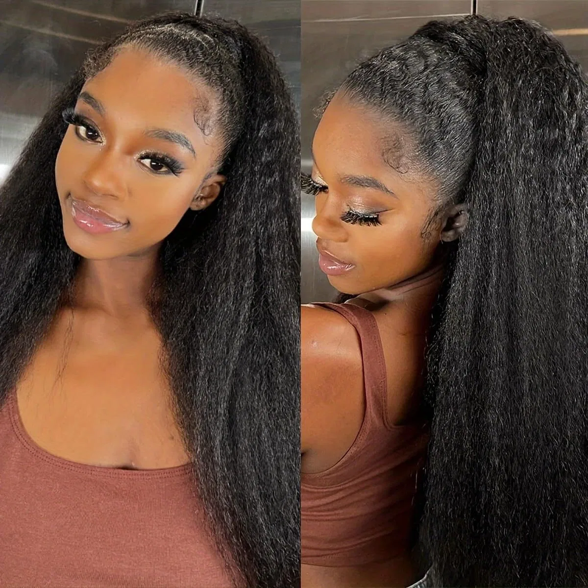 Бразильские пряди из натуральных волос Kinky Straight, 3 пучка, 300 г Yayahair — фото 2