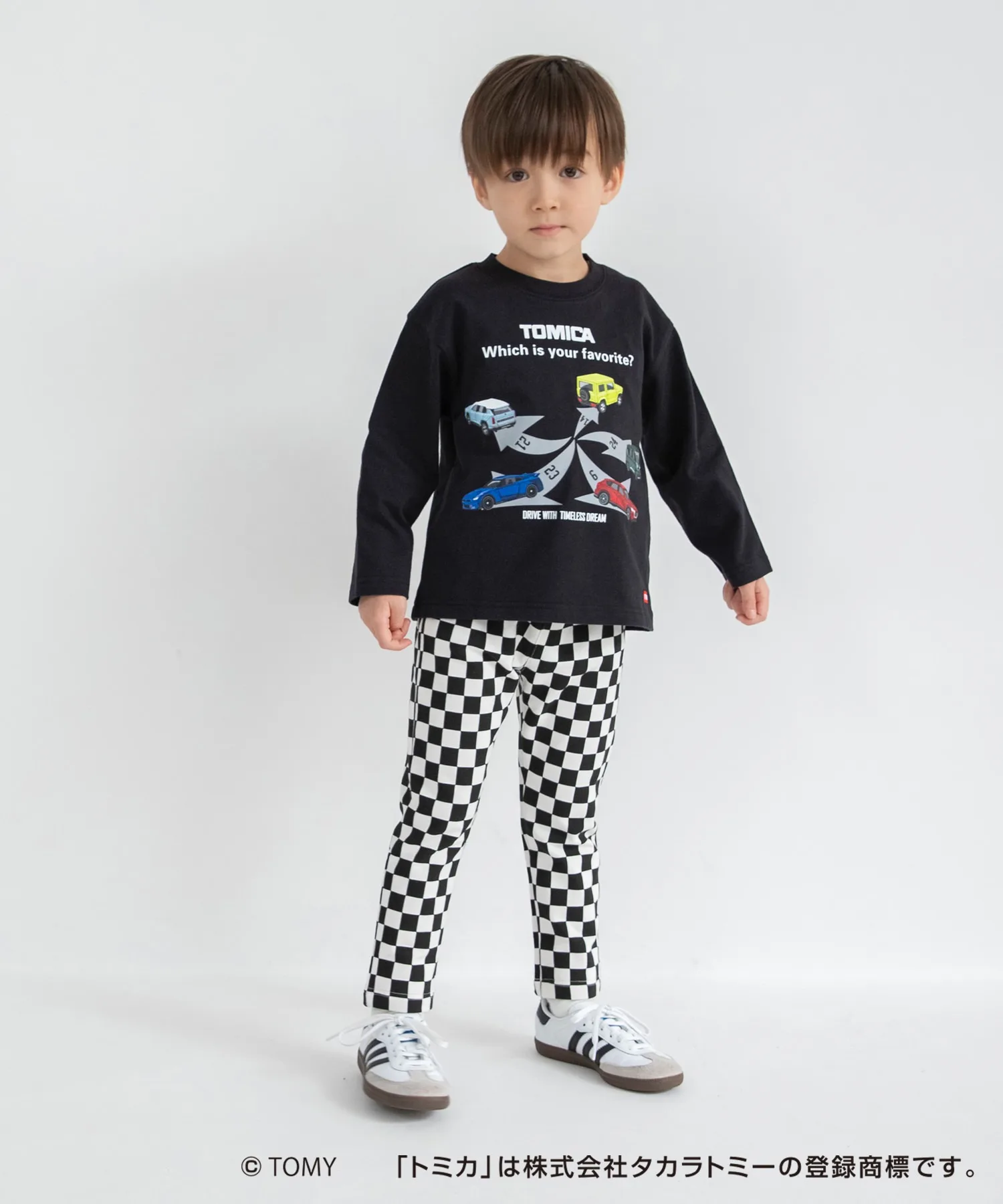 Детские брюки TOMICA x branshes стрейч с патчем, бежевый — фото 4