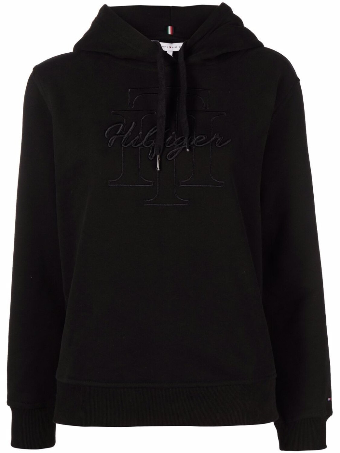 

Tommy Hilfiger худи с вышитым логотипом, черный