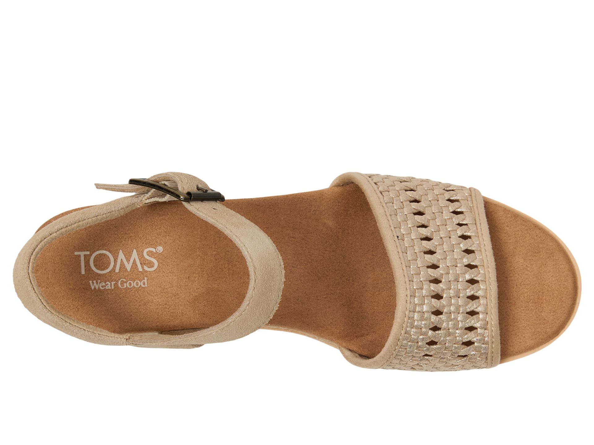 Сандалии TOMS Diana Sandal, цвет Champagne Metallic — фото 2
