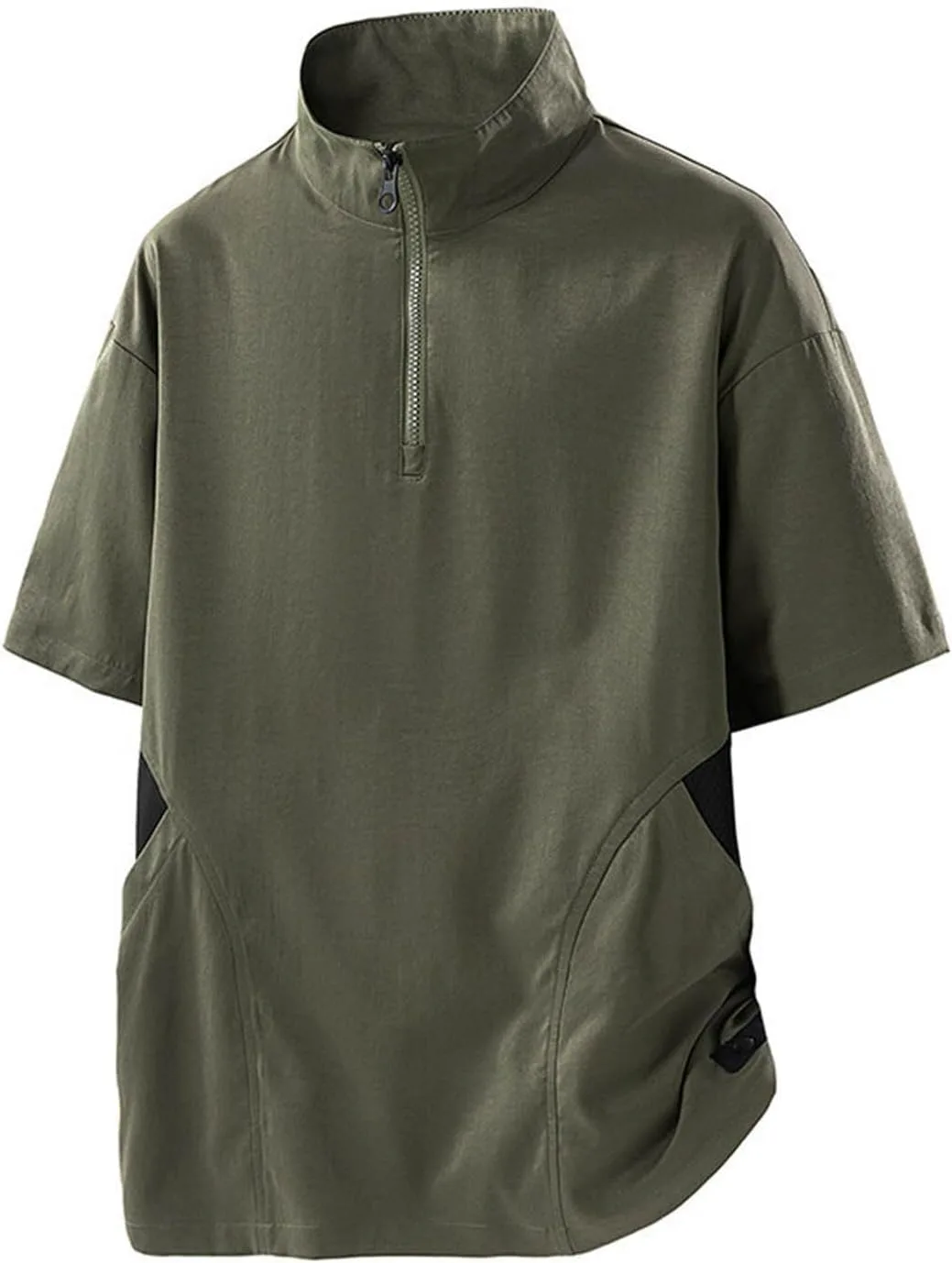 

Мужская футболка с коротким рукавом и высоким воротником 1/4 Zip OSFVNOXV