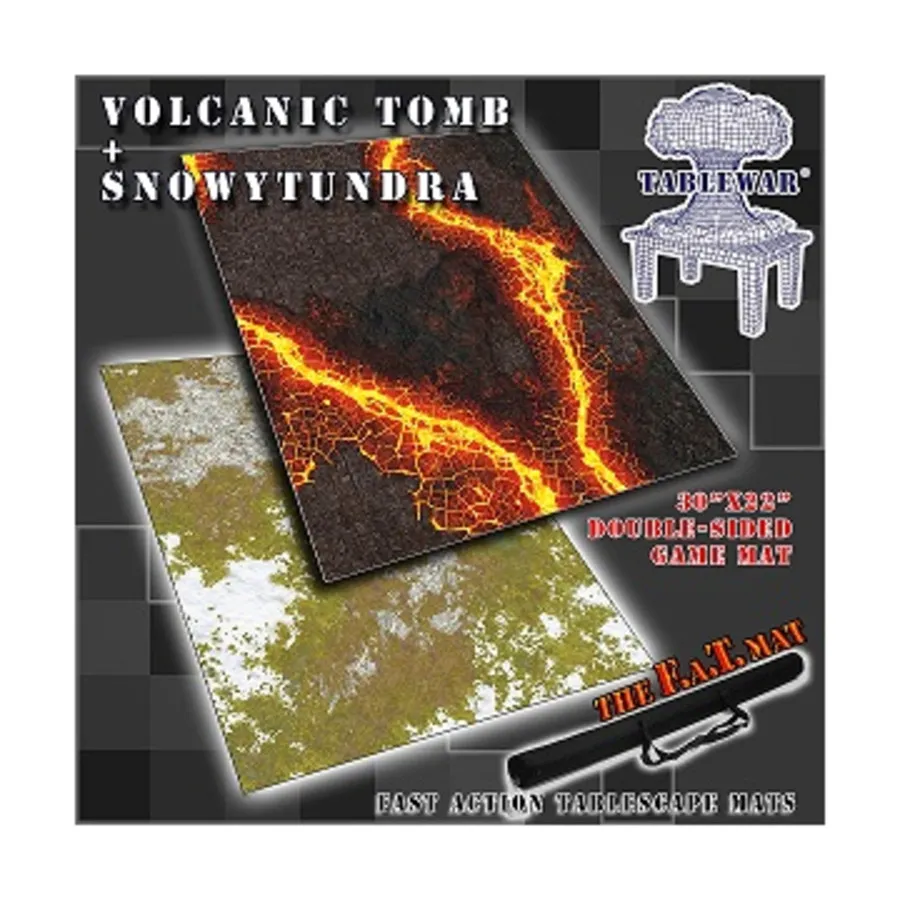 

30 x 22 дюйма — двусторонняя снежная тундра + вулканическая гробница, F.A.T. Mats - 30 x 22 Inches (Tablewar)