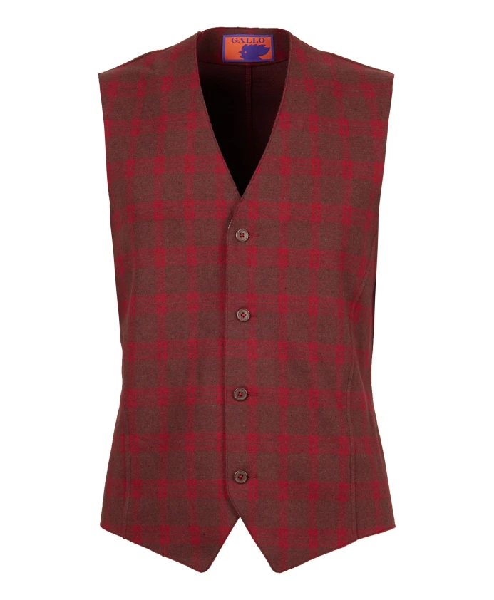 

Мужской коричневый клетчатый жилет Gallo, мультиколор