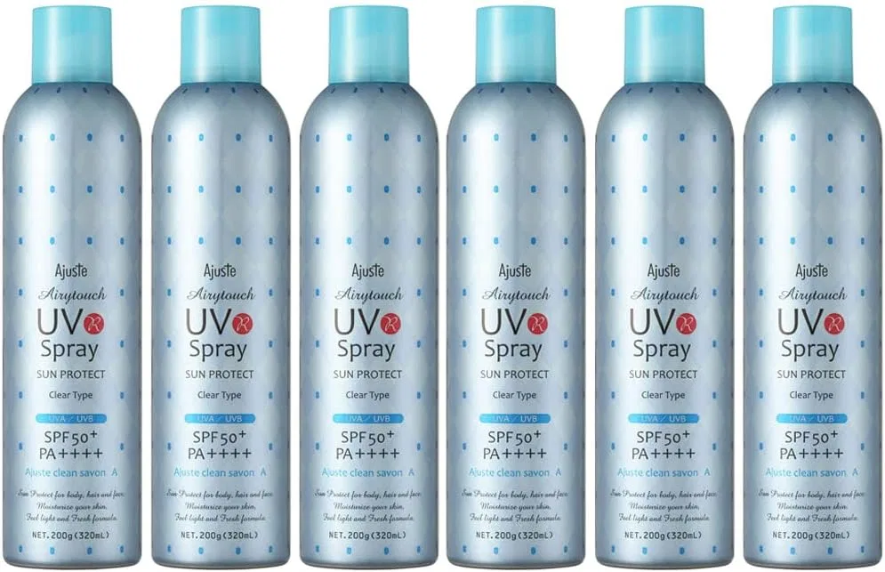 Солнцезащитный спрей Adjuster Airy Touch UV Spray, набор 6 шт, 200 мл, SPF50+ PA++++