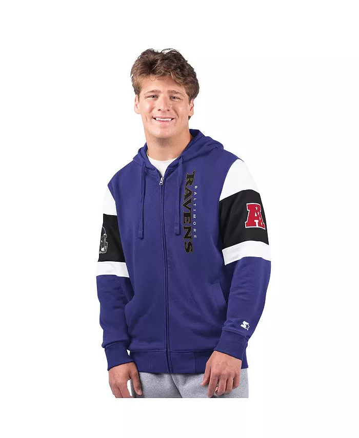 

Мужская фиолетовая толстовка с молнией Baltimore Ravens Extreme Full-Zip Hoodie Starter