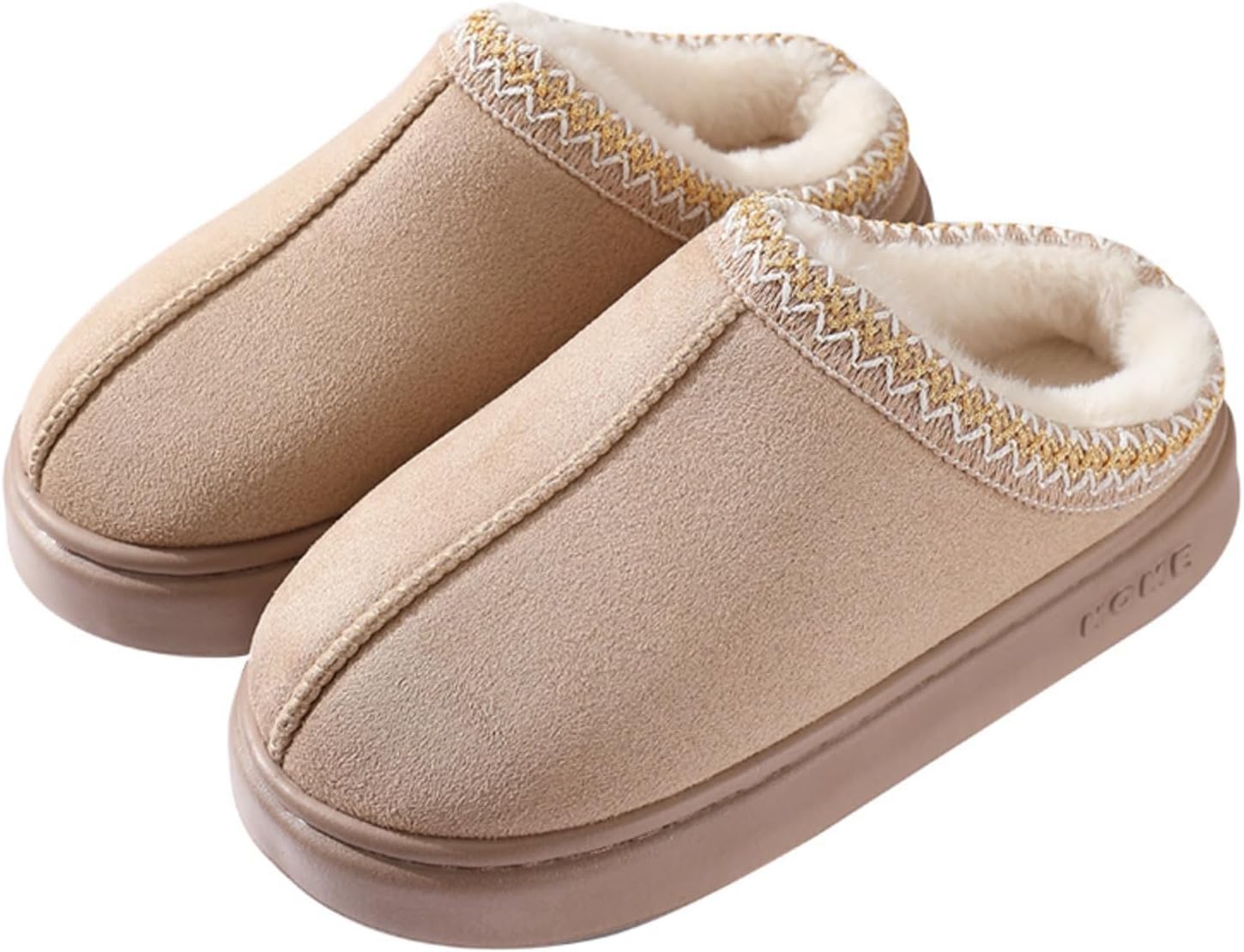 

Унисекс тапочки Azttoztto из плюшевого хлопка с противоскользящей резиновой подошвой, теплые домашние/тапочки для мужчин и женщин, удобный дизайн с забавной вышивкой мультяшного персонажа, хаки