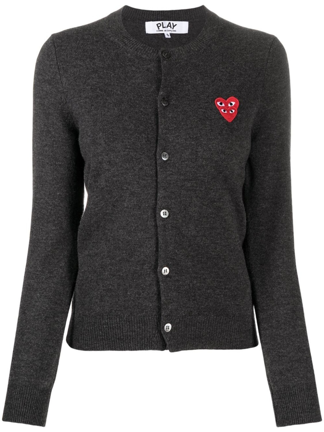 

Comme Des Garçons Play кардиган с нашивкой, серый