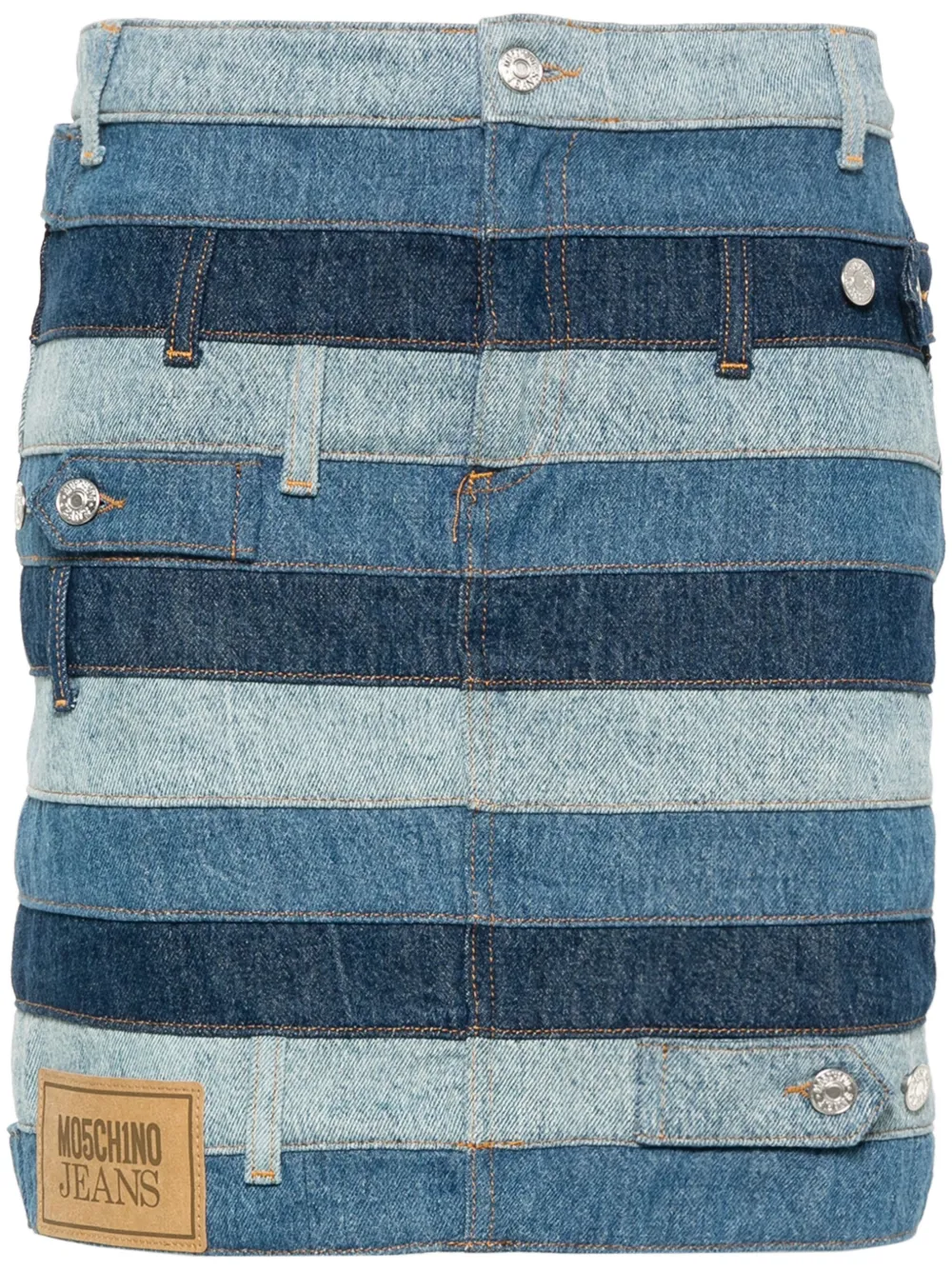 

Джинсовая мини-юбка со вставками MOSCHINO JEANS, синий