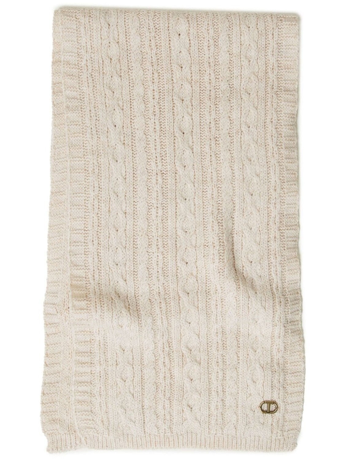

Шарф TWINSET с косами, серый