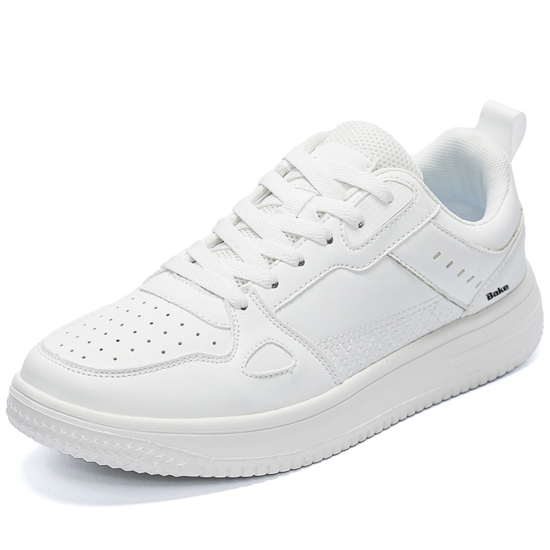 

BAKE Антискользящие износостойкие низкие скейтерские кроссовки мужские белые, цвет White