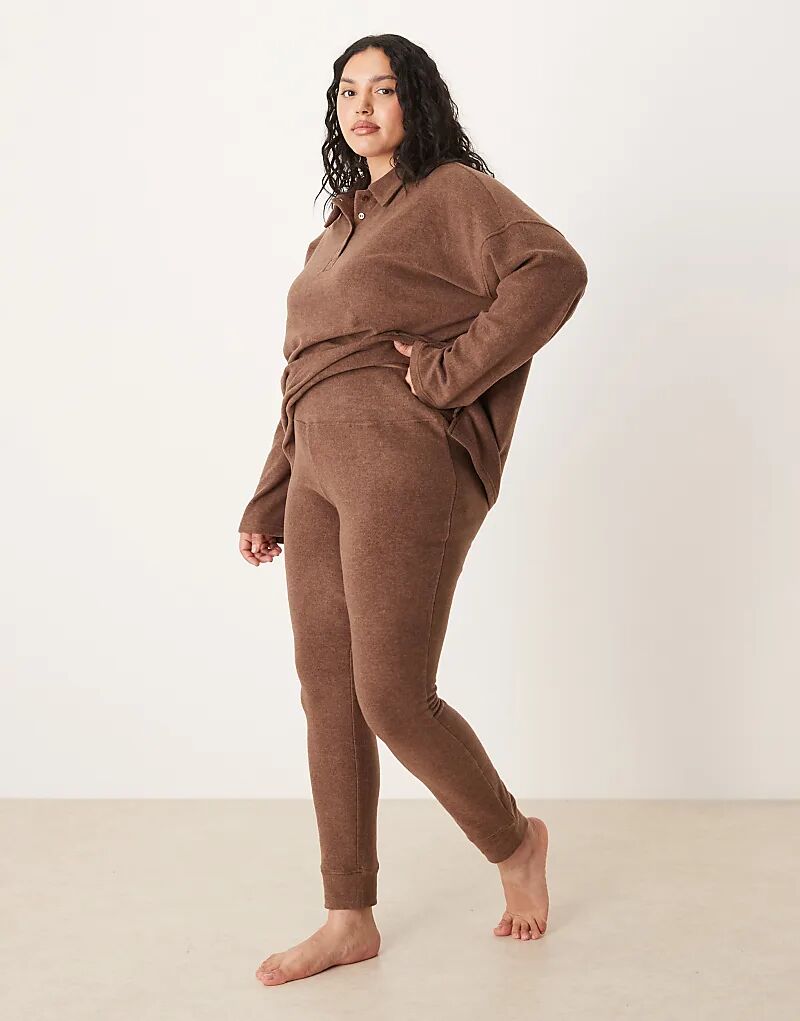 

Легкие флисовые леггинсы Curve для гостиной ASOS DESIGN Mix & Match шоколадно-коричневого цвета