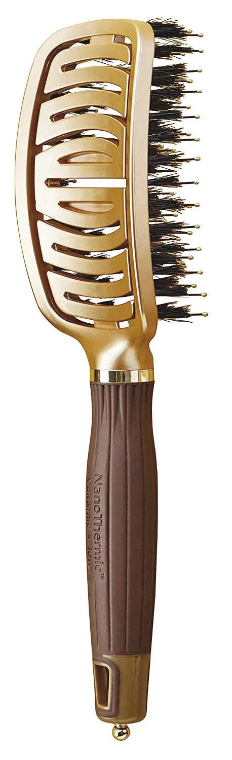 Расческа для волос Olivia Garden NanoThermic Ceramic + Ion Flex с плотным прилеганием к коже головы и вентиляцией Комбо — фото 2