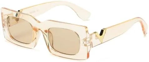 

Солнцезащитные очки в стиле ретро 2027 года, квадратные дужки, металлический дизайн, модные солнцезащитные очки, стильный тренд для женщин MTZJH, Brown Champagne