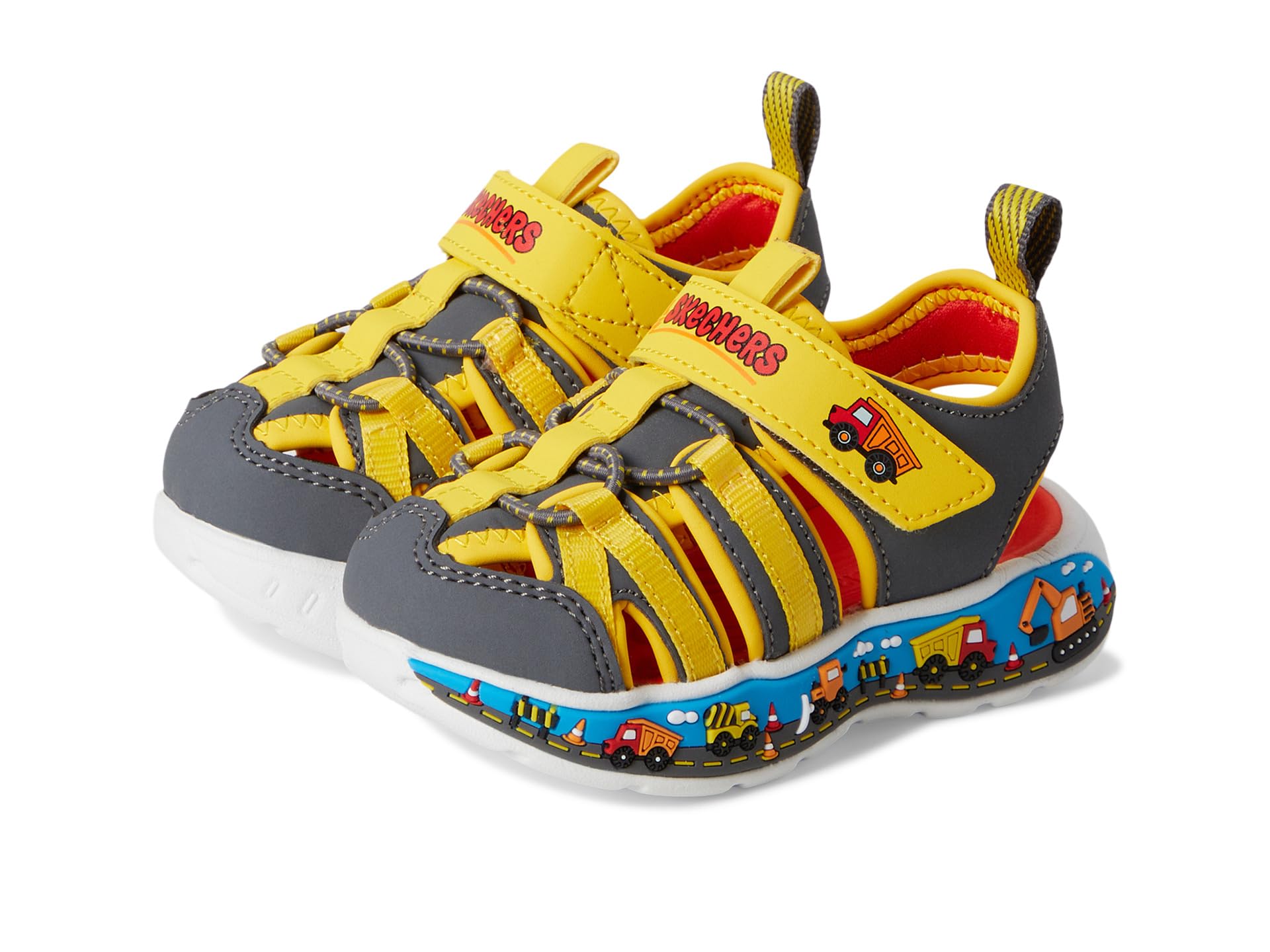 

Сандалии SKECHERS KIDS Play Scene Splash 407041N, цвет Charcoal/Yellow