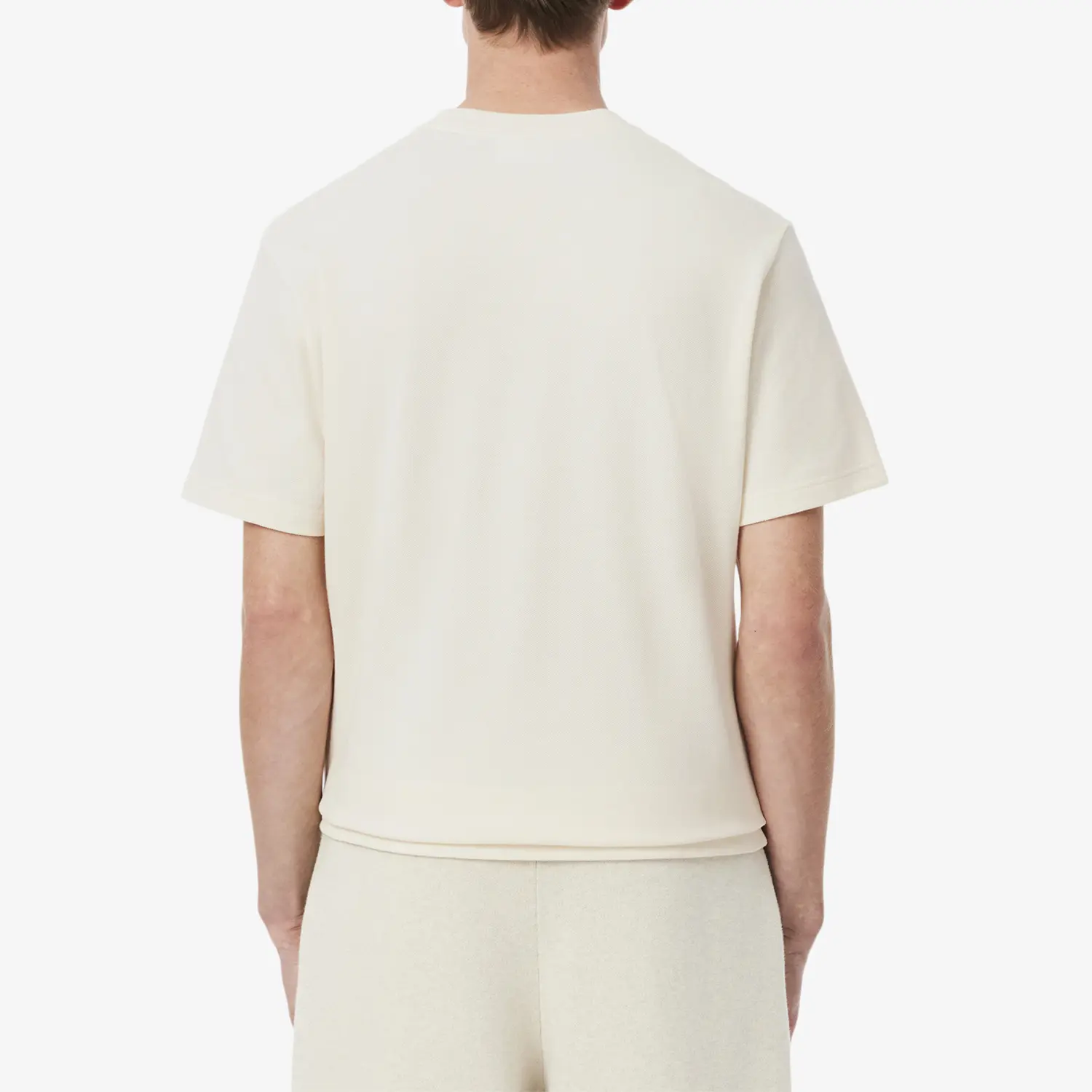 Футболка LACOSTE, спортивный летний стиль, бежевый — фото 4