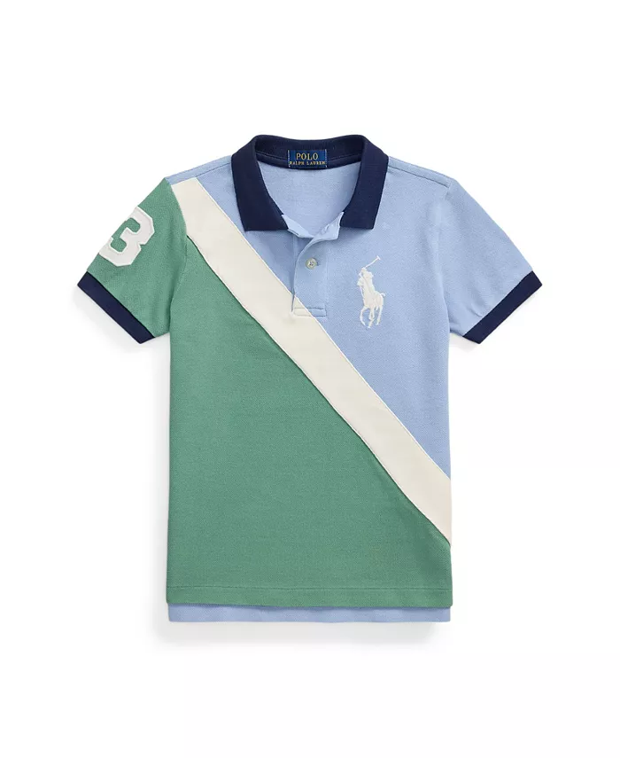 

Детская и мальчиковая поло с сеткой Big Pony Polo Ralph Lauren, мультиколор