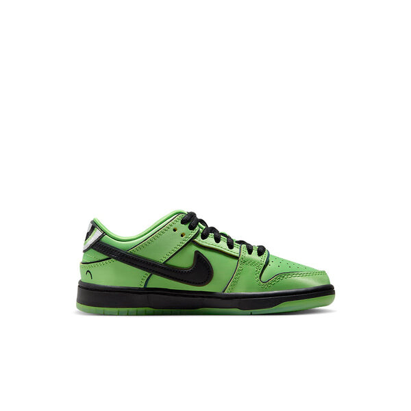 Кроссовки (PS) Nike x The Powerpuff Girls SB Dunk Low Pro QS 'Buttercup', зеленый — фото 2