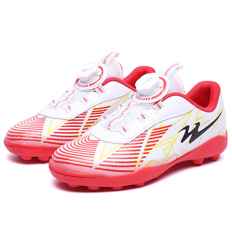 Детские футбольные бутсы Kids Low-top Black Binary, белый/красный — фото 4