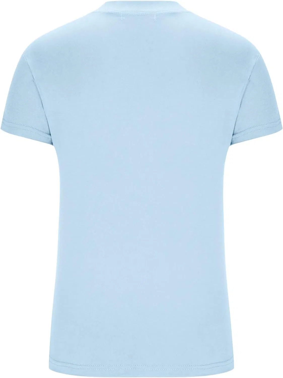 Футболка с коротким рукавом, женская, облегающая, Cotton Linen, Light Blue — фото 3