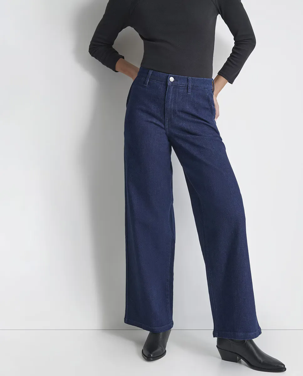 

Женские широкие джинсы с высокой талией Dkny Jeans, синий