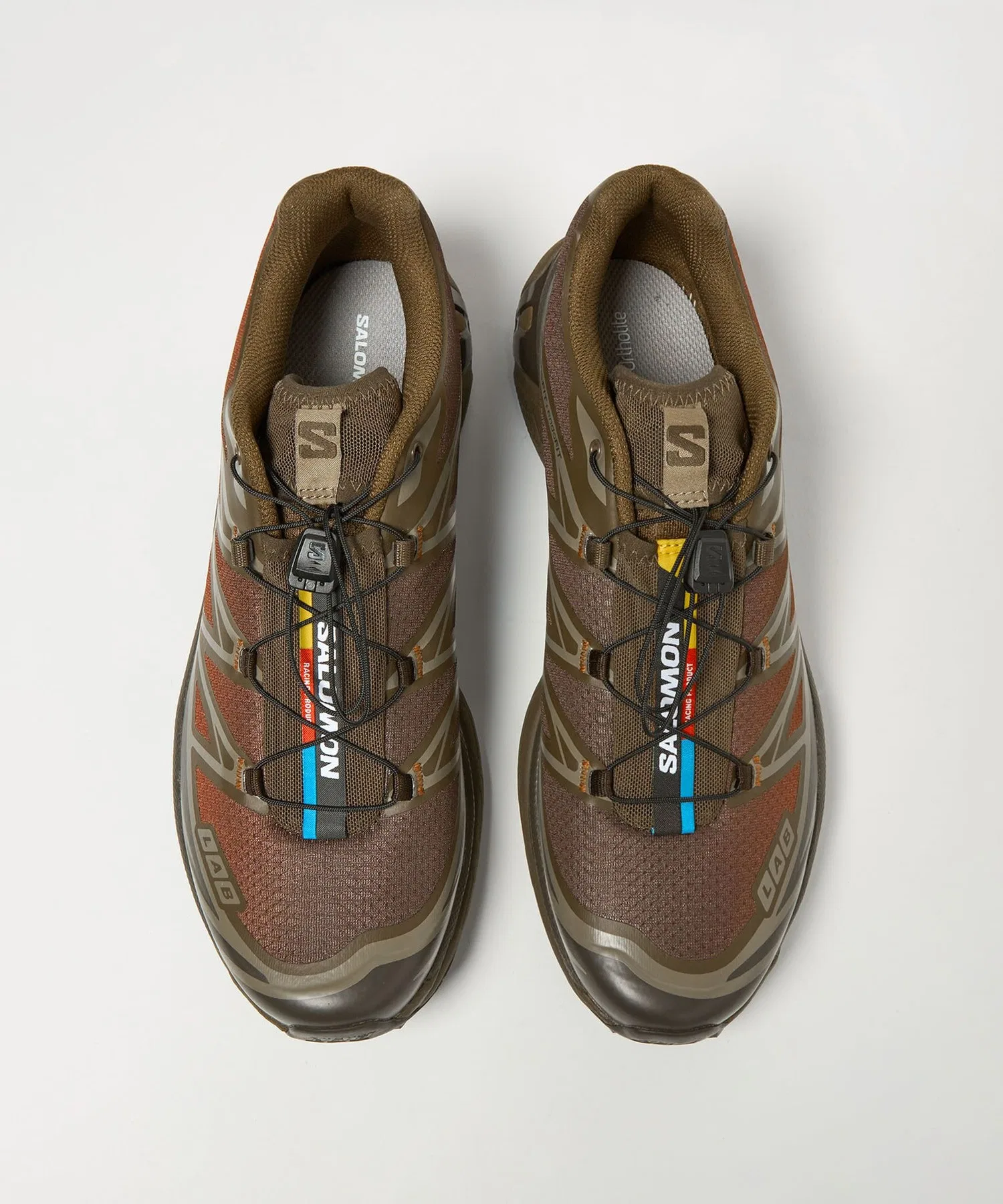 Мужские кроссовки Salomon XT-6 тёмно-коричневые — фото 4