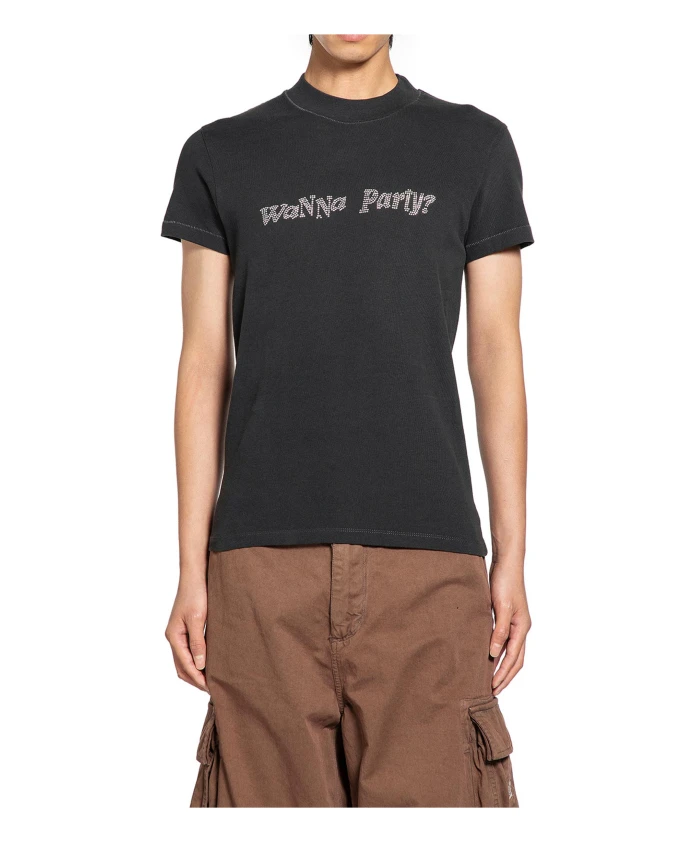 

Праздничная футболка со стразами Erl, черный