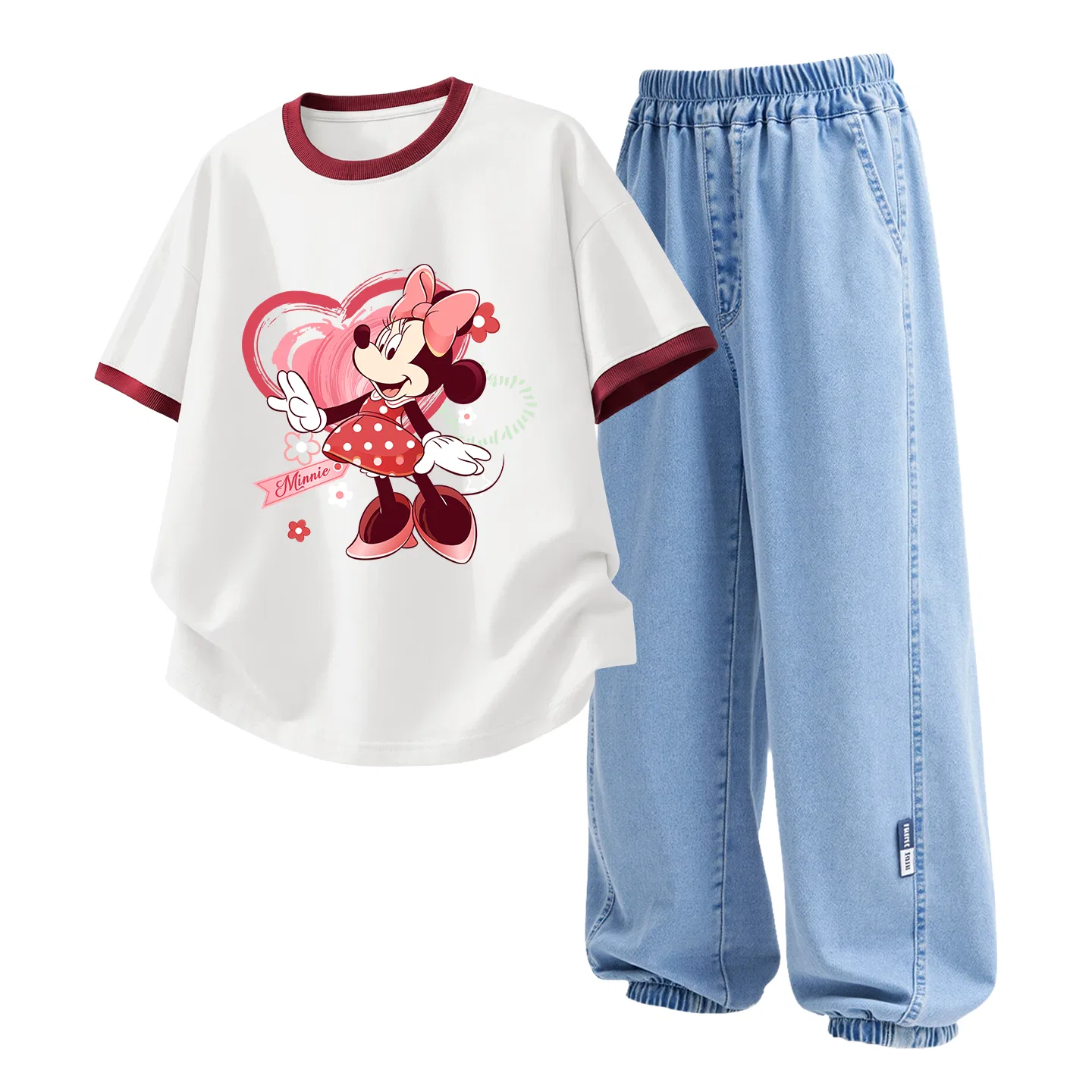 Спортивный костюм Disney для детей, 2 предмета, красный и джинсовый синий