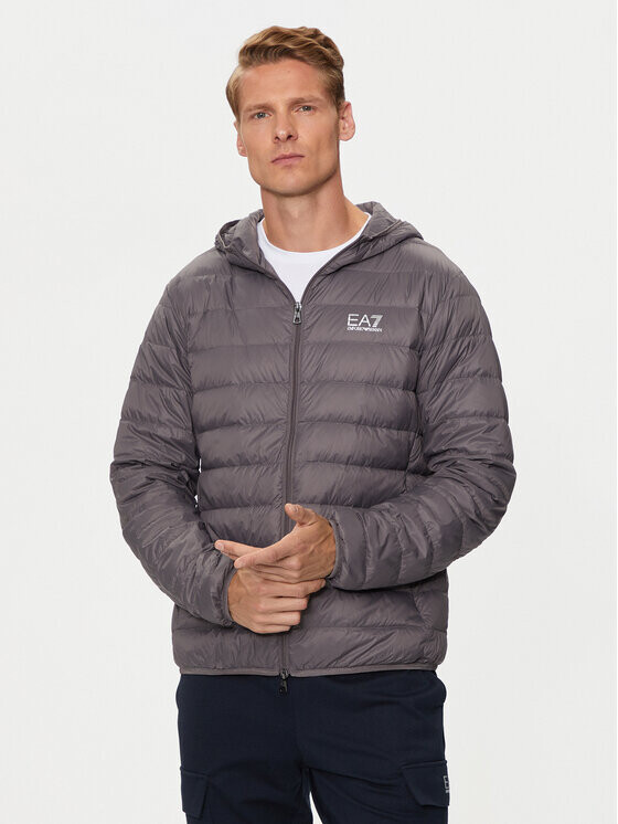 

Пуховик regular fit Ea7 Emporio Armani, серый