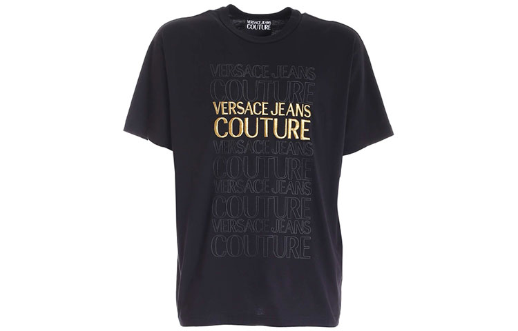 

VERSACE JEANS COUTURE Футболка мужская черная, Черный, VERSACE JEANS COUTURE Футболка мужская черная