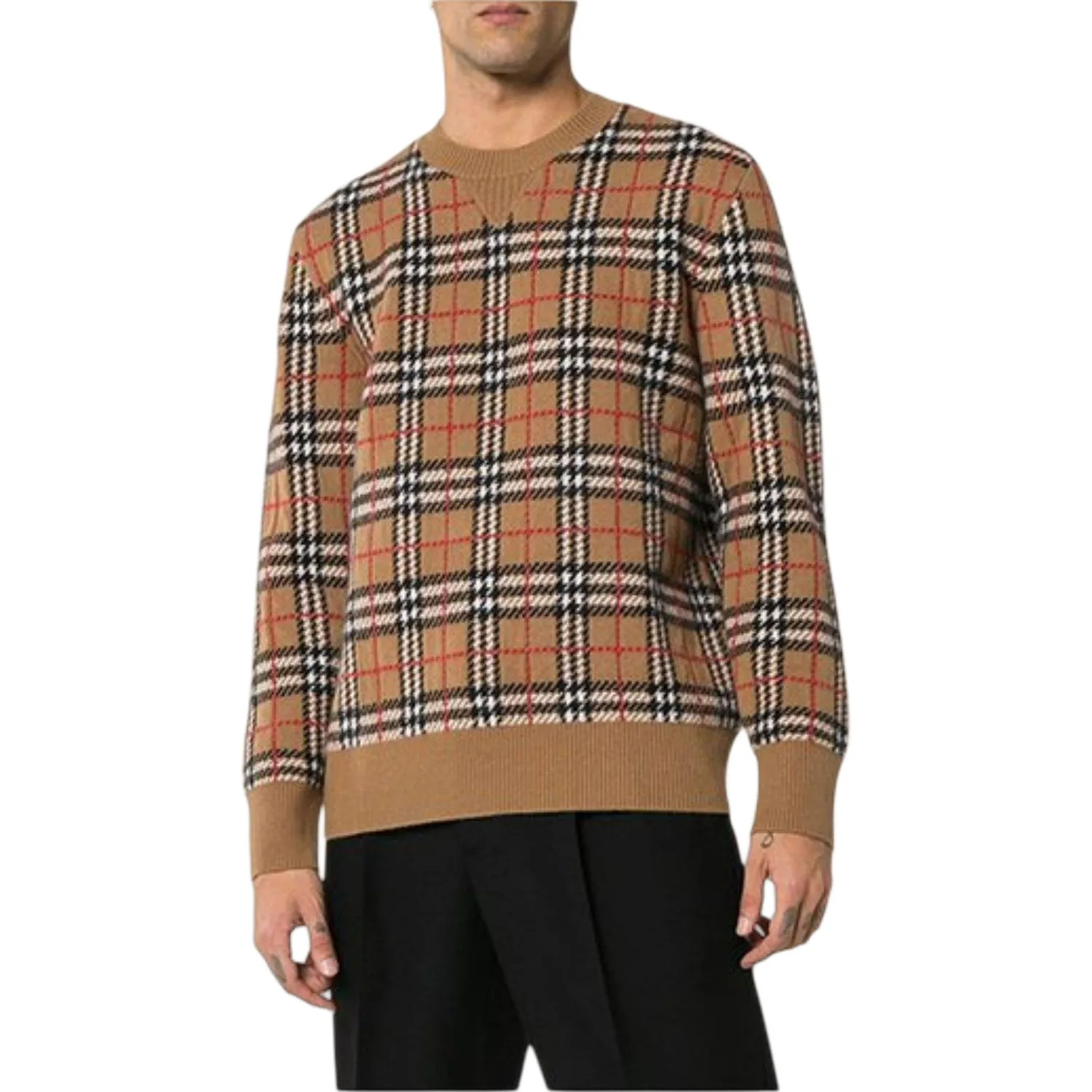 Свитер кашемировый Burberry коричневый — фото 3