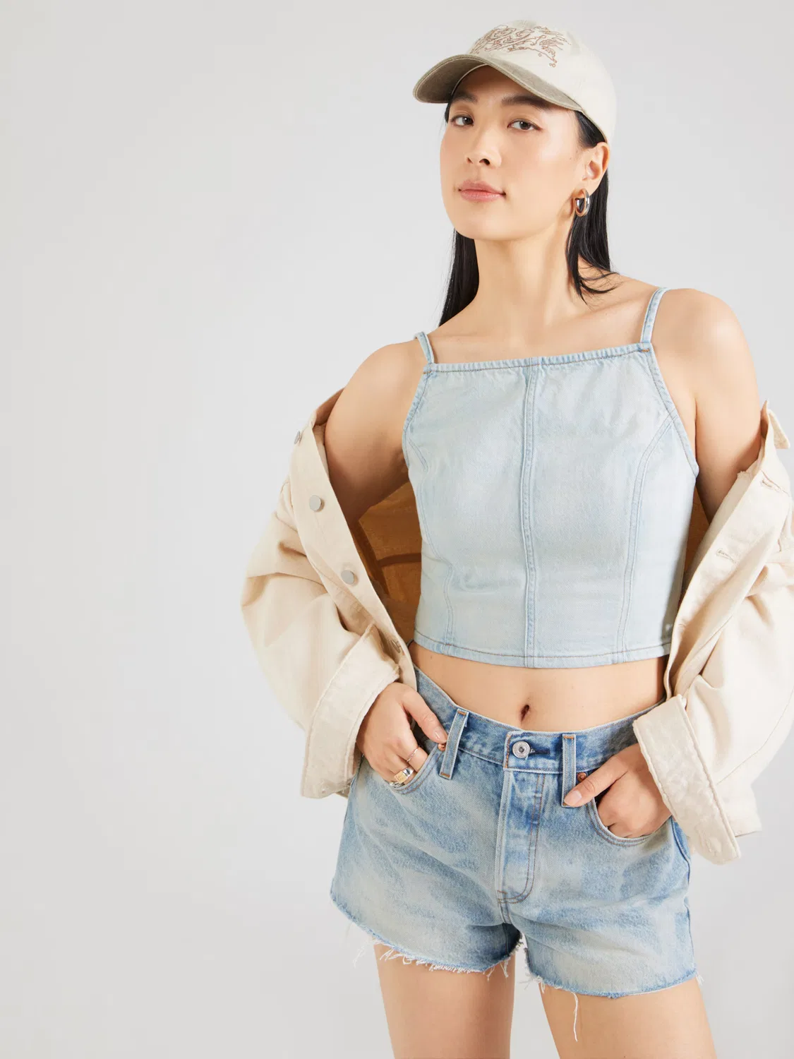 Топ 'Майка с квадратным вырезом' Levi'S , Light Blue — фото 3