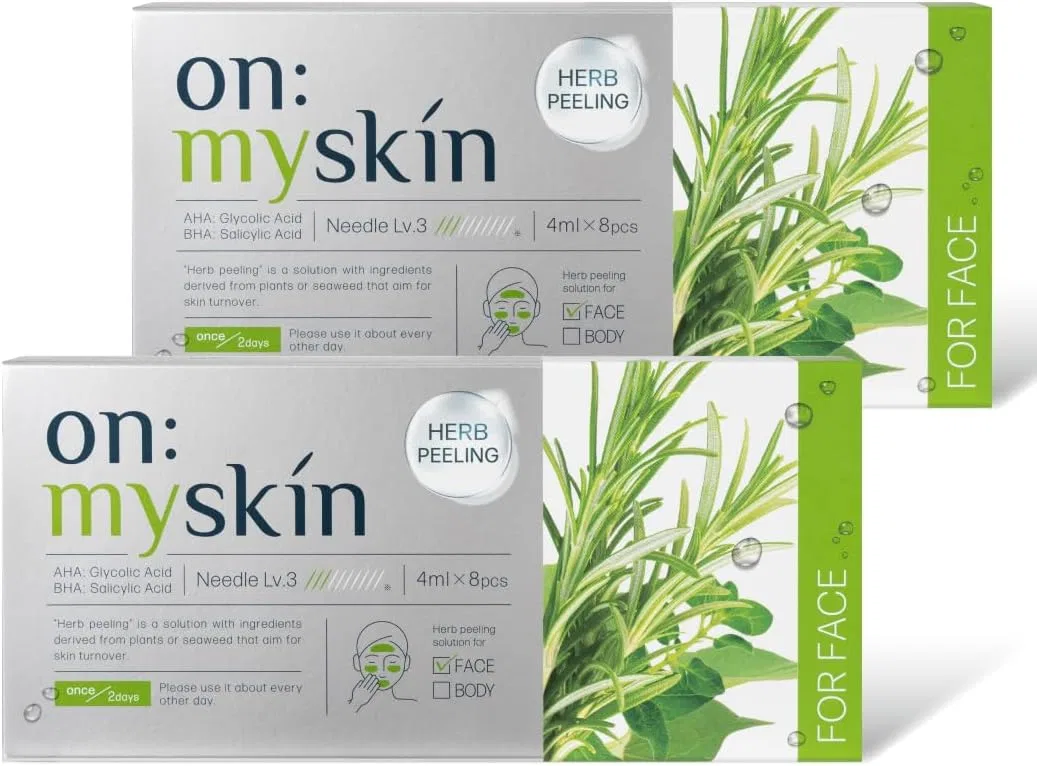 Набор для ухода за кожей On: Myskin Face Set, 2 коробки, травяной пилинг, микронидлы, бренд Yomite