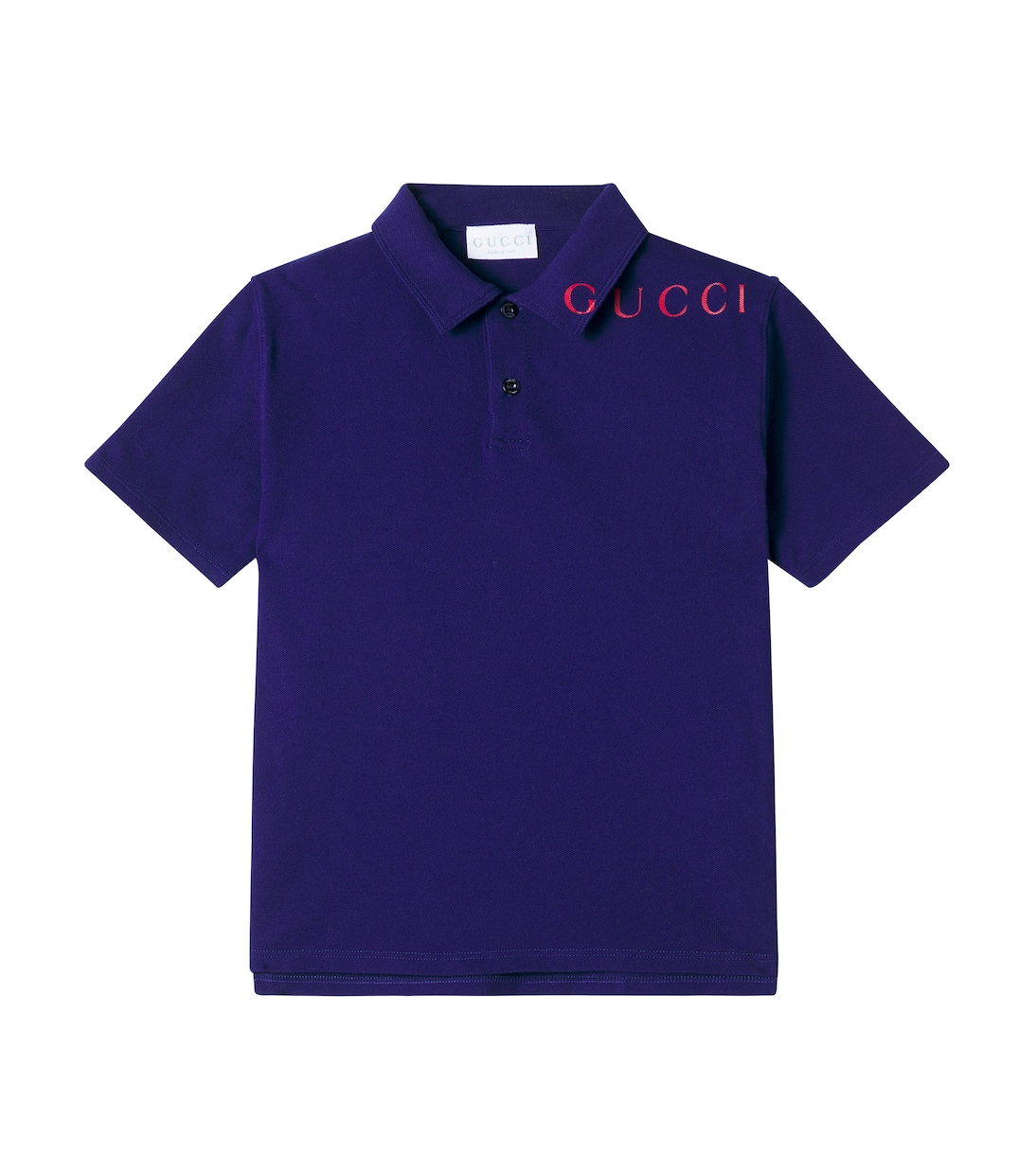 

Хлопковая поло с логотипом Gucci Kids, Inchiostro/ Mc