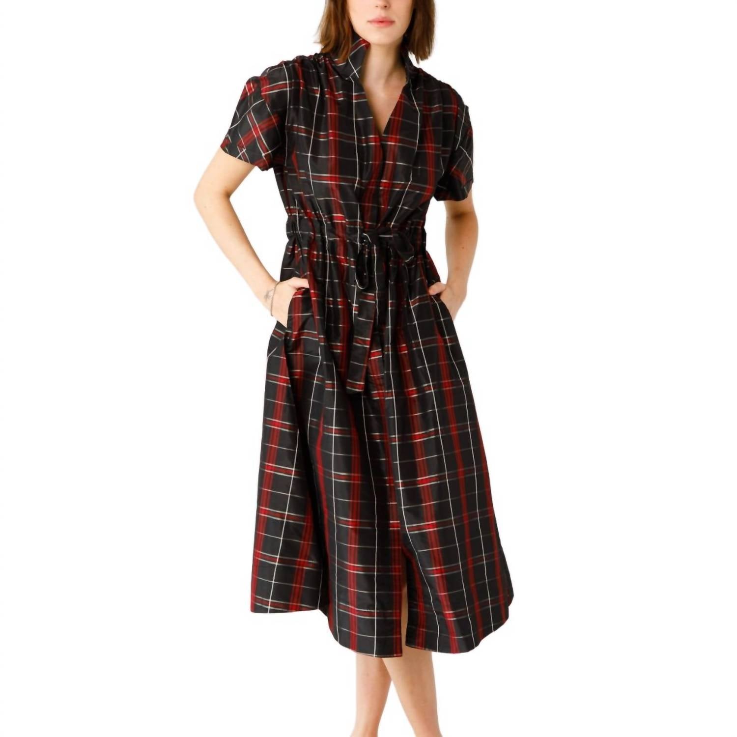 

Платье Bria Taffeta Plaid черного цвета HOLLY SHAE Design