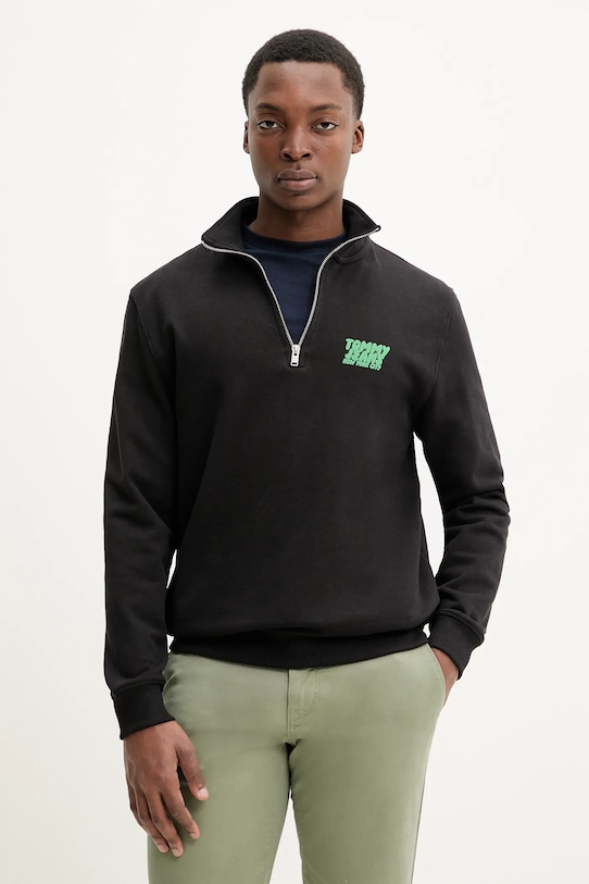 

Хлопковая толстовка Tommy Jeans, черный