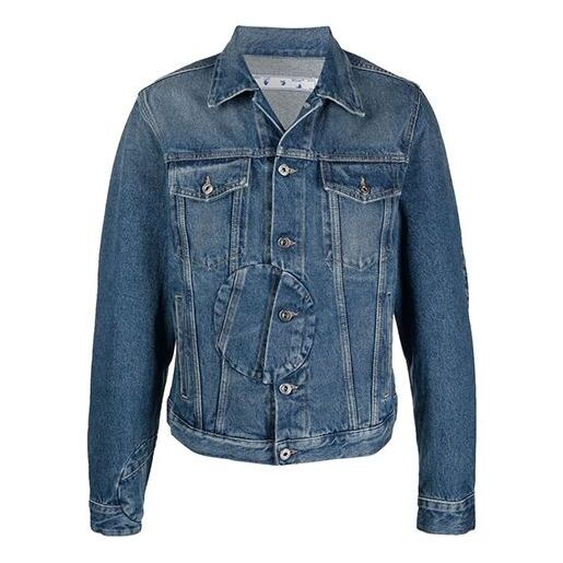 

Куртка fw21 lapel denim jacket version blue Off-White, синий