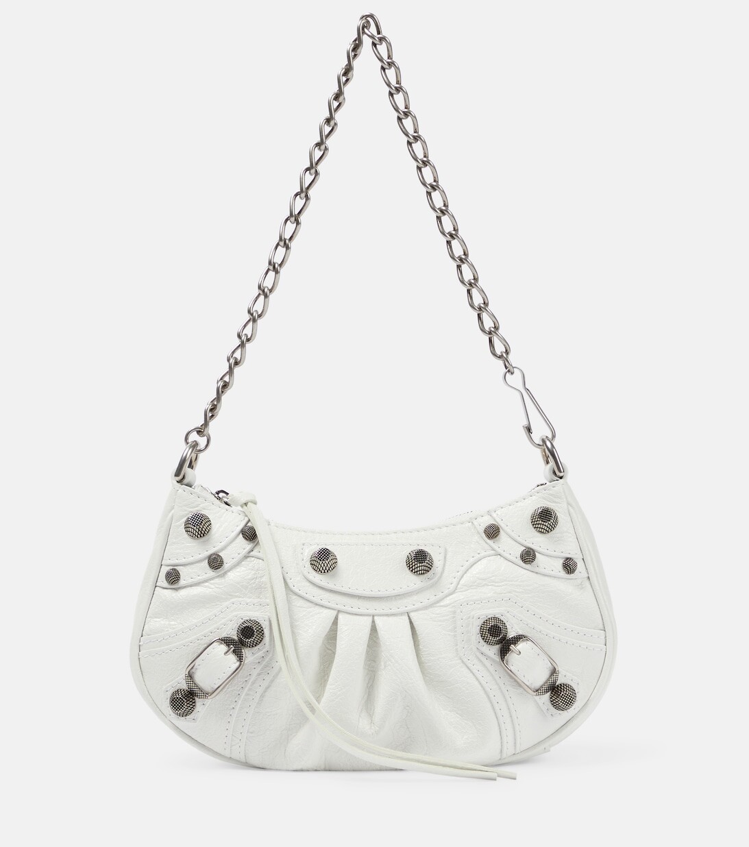 

Кожаная сумка через плечо Le Cagole Mini Balenciaga, белый