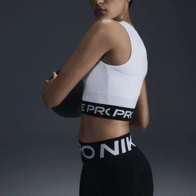 Футболка Nike Pro, белый/черный — фото 4