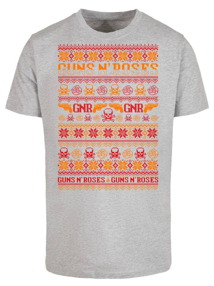 

Рубашка F4NT4STIC Guns And Roses Christmas, светло-серый
