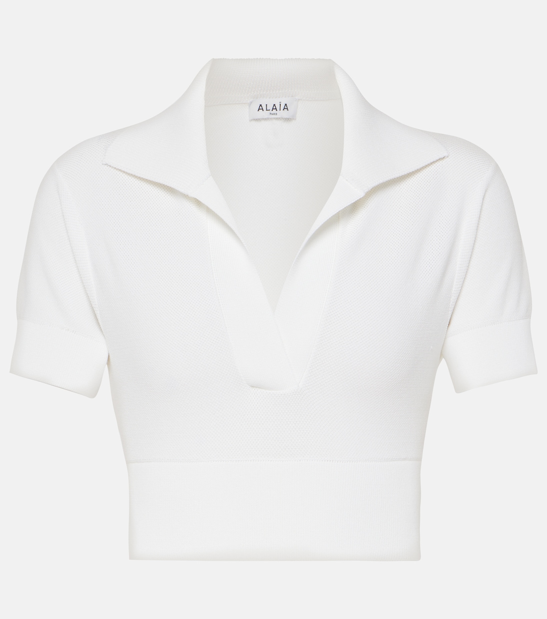 

Кропированная поло Alaïa, Blanc