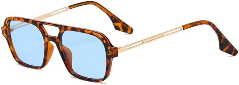 

Солнцезащитные очки Double Bridges для женщин и мужчин с защитной пленкой Ocean Film UV400 для занятий спортом на открытом воздухе: бег и езда на велосипеде Generic, Leopard Blue