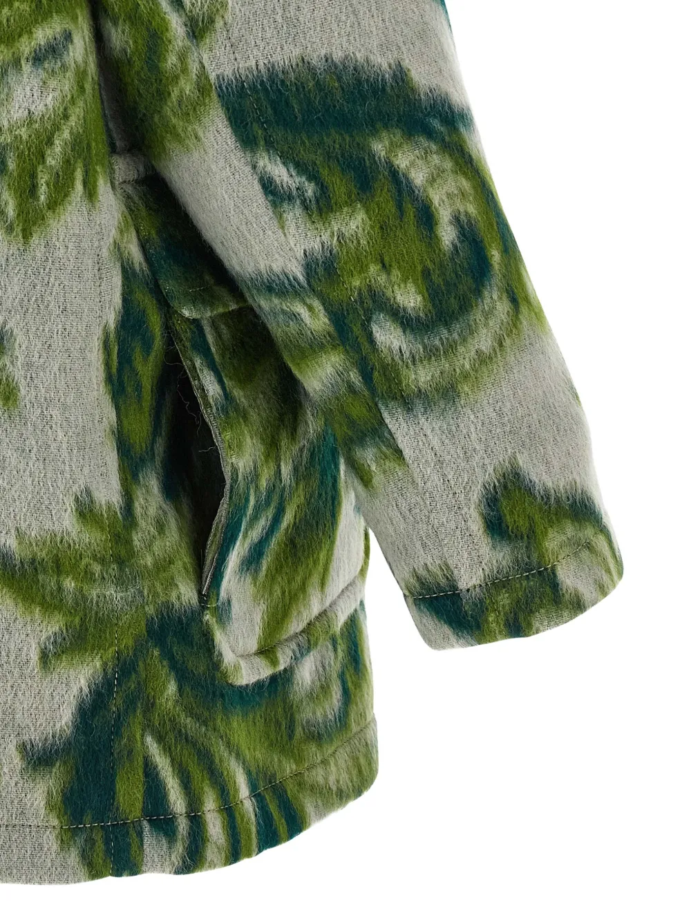 Пальто с застежкой тогл и узором Etro, зеленый — фото 4