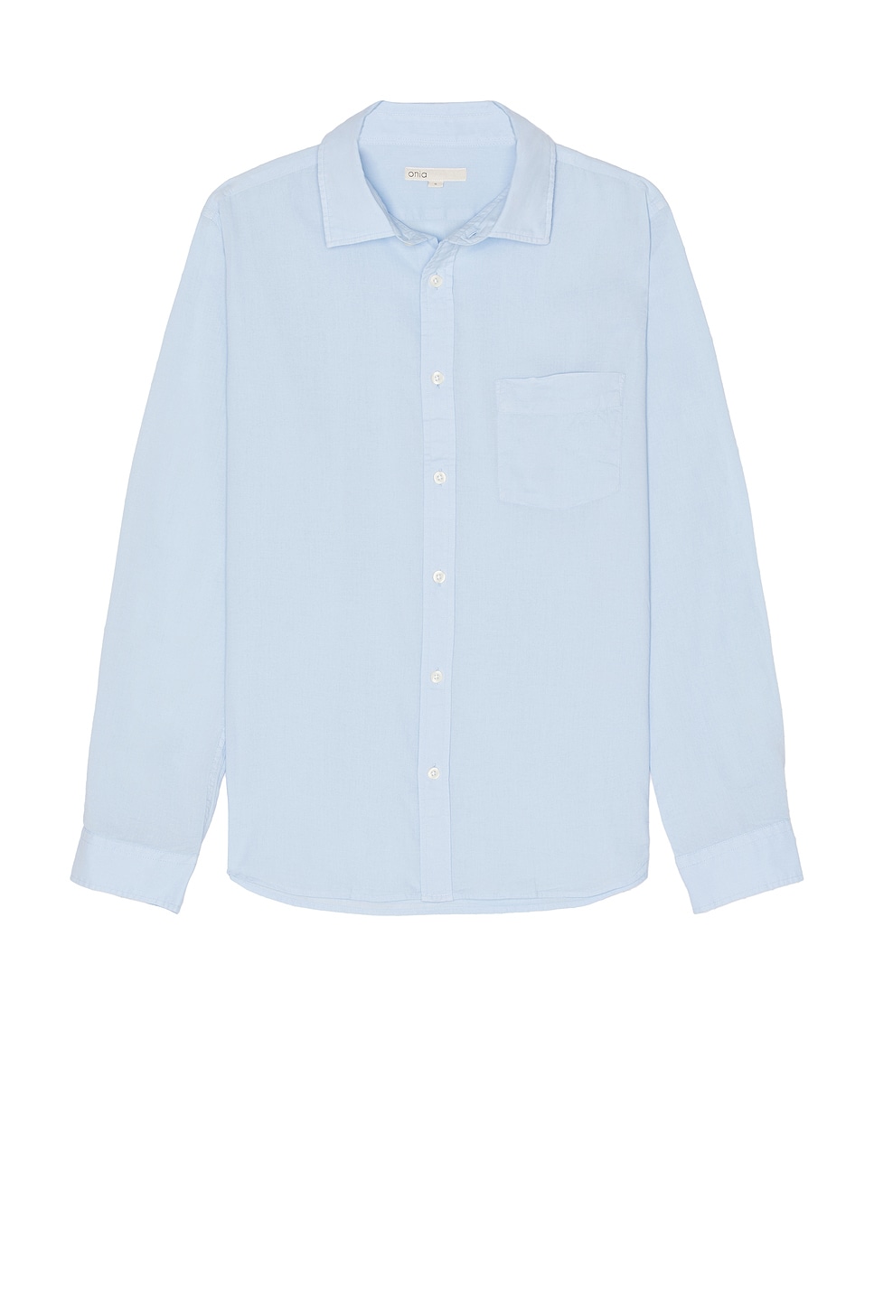 

Рубашка из хлопка с покраской на готовом изделии Onia, light blue