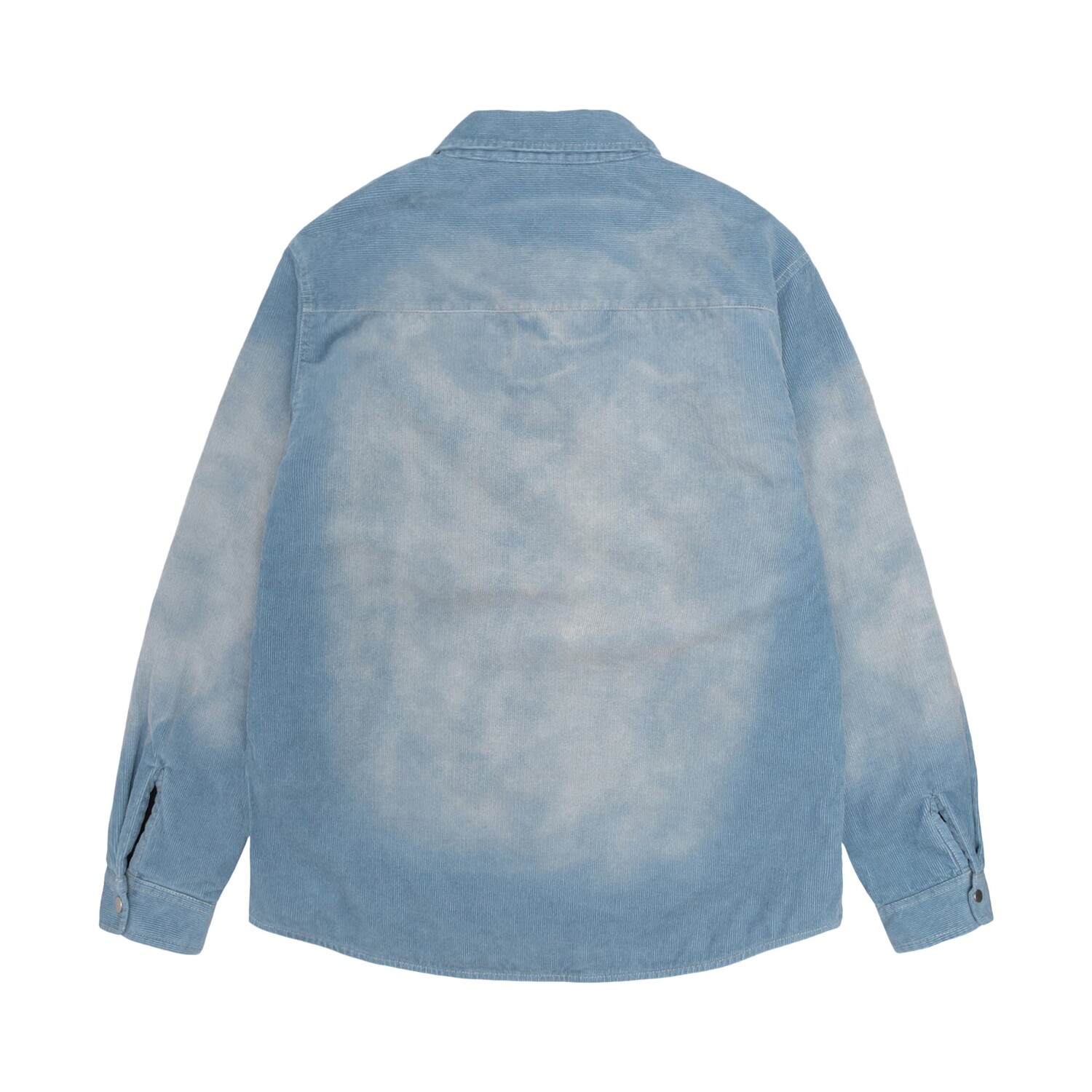 Рубашка из выцветшего вельвета Stussy, цвет Denim Blue — фото 2