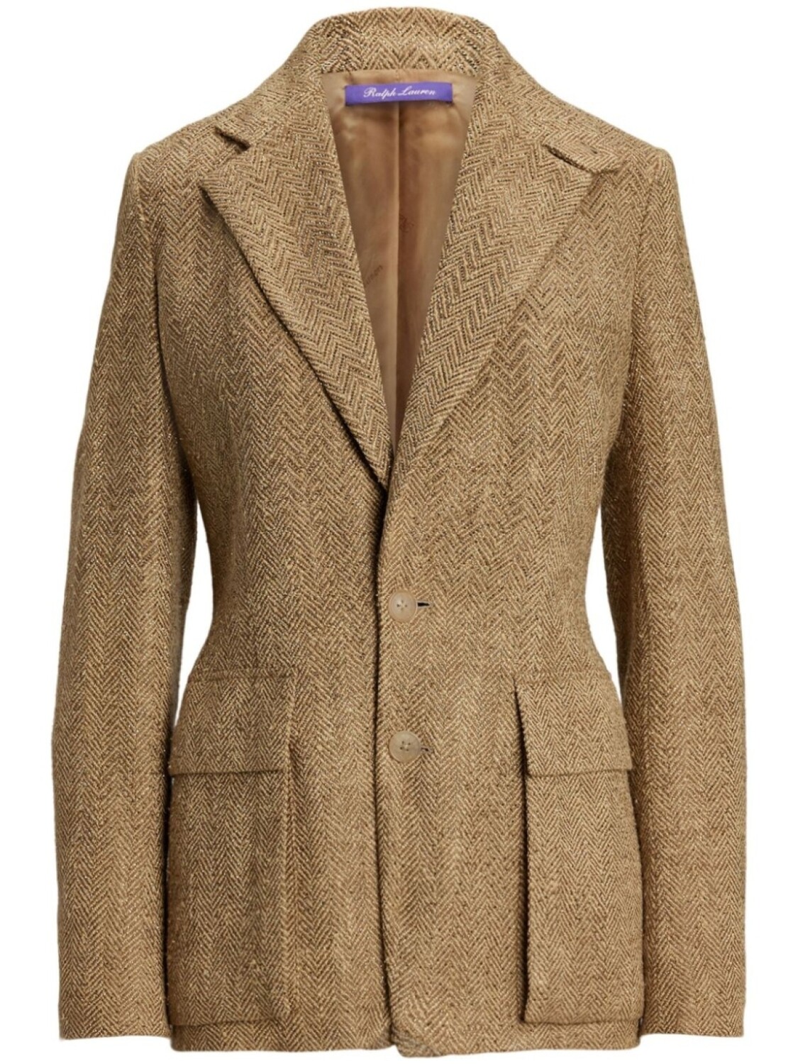 

Блейзер с узором «ёлочка» из коллекции Ralph Lauren Ralph Lauren Collection, нейтральный