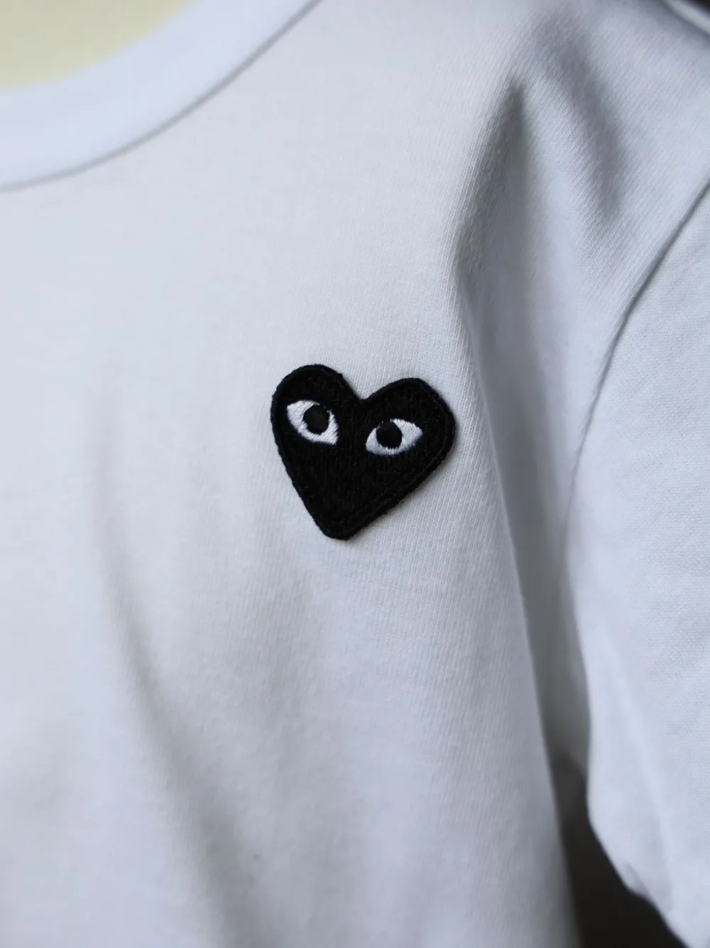 Футболка с нашивкой-логотипом Comme Des Garçons Play Kids, белый — фото 2