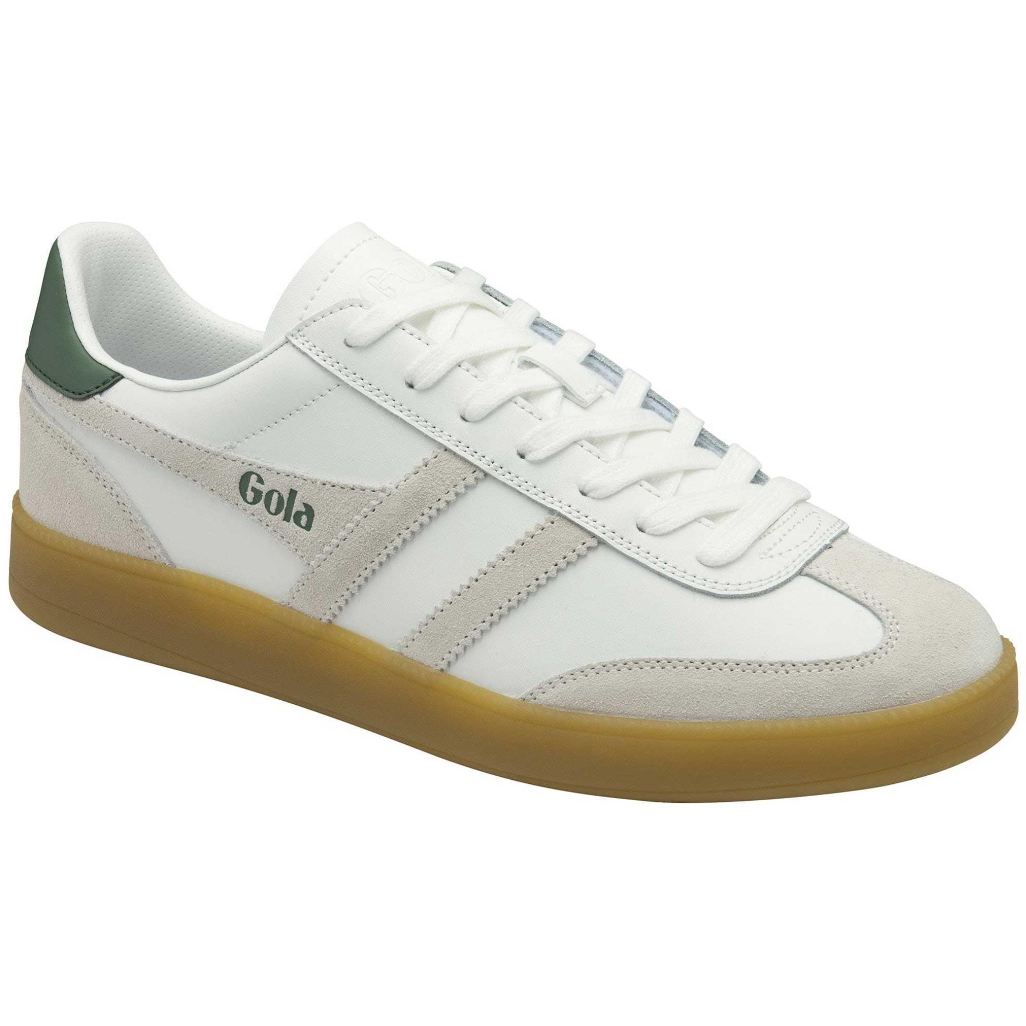 Мужские кожаные кроссовки Viper Gola, White/White/Evergreen/Gum — фото 3