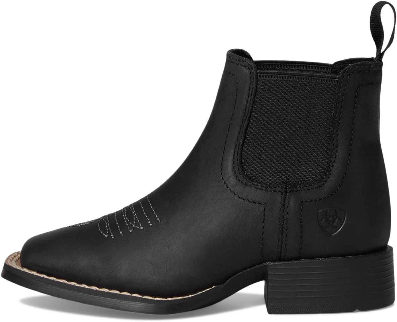 Ботинки Ariat Kids  Booker Chelsea Wide Square Toe Western Boots, Tricorn Black — фото 4